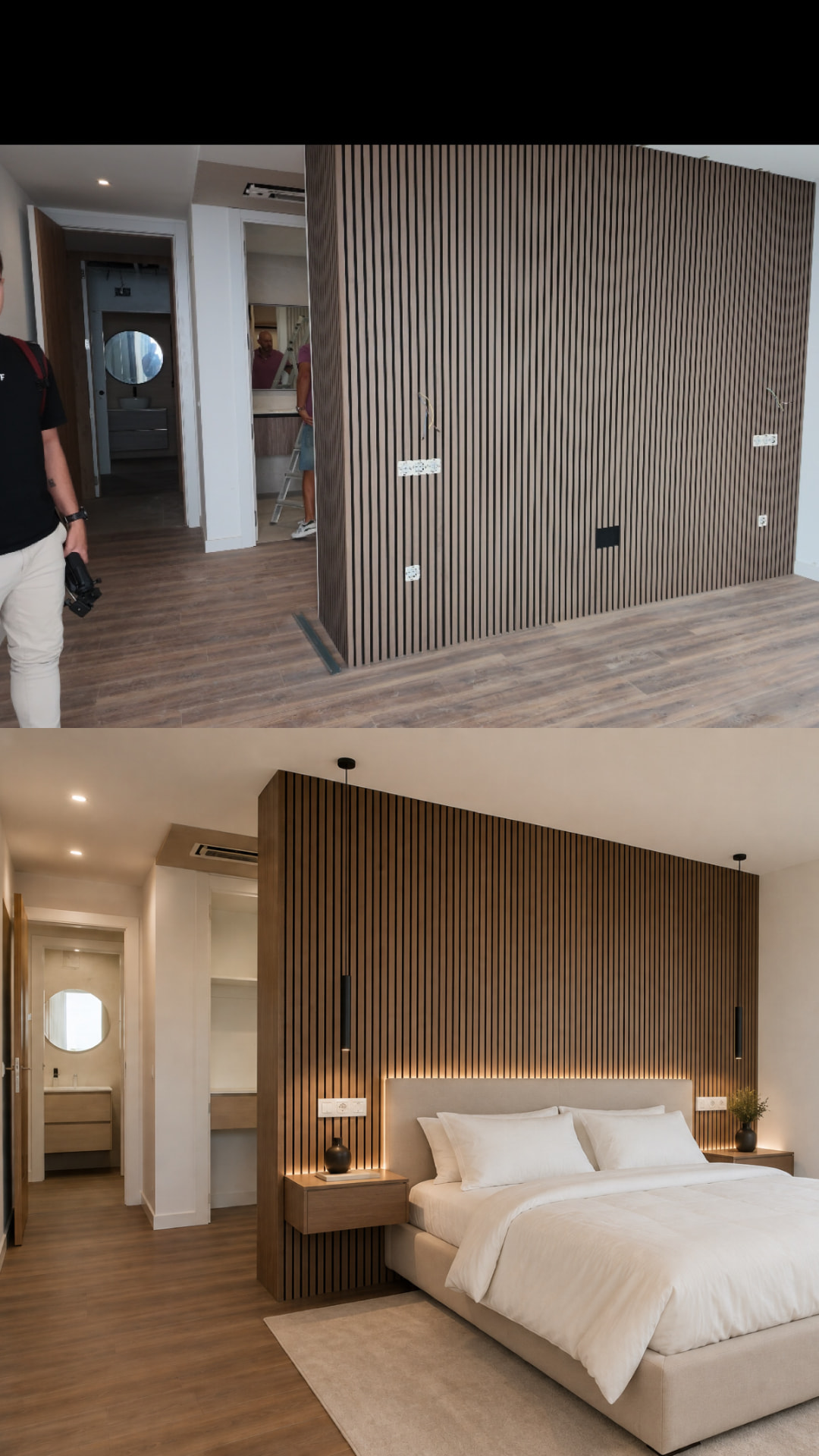 Dormitorio principal: antes y después